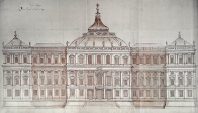 Zweiter Entwurf für die Hauptfassade des Louvre von Carlo Rainaldi